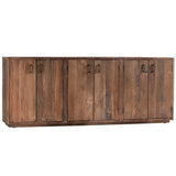 Cleo 6 Door Cabinet, Natural-Furniture - Storage-High Fashion Home