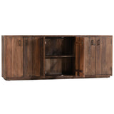 Cleo 6 Door Cabinet, Natural-Furniture - Storage-High Fashion Home