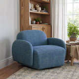 Cleo Swivel Chair, Blue
