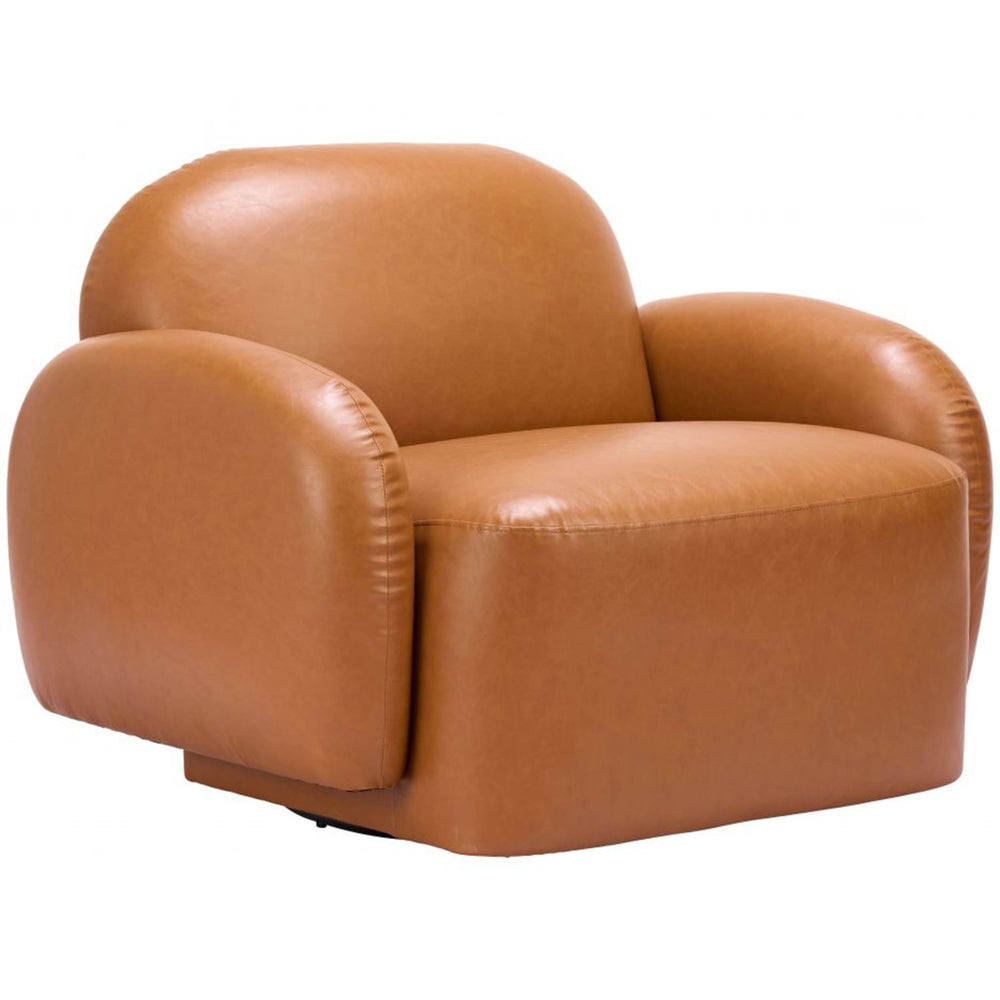 Cleo Swivel Chair, Brown