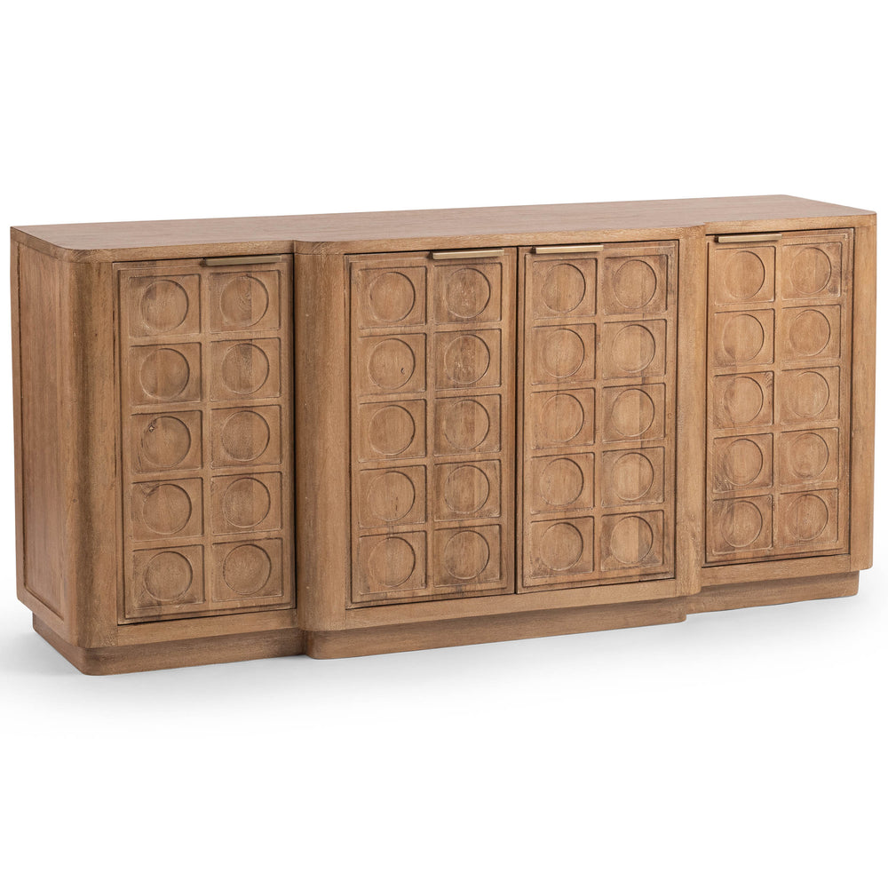 Cleveland 4 Door Cabinet, Santy Taupe-Furniture - Storage-High Fashion Home