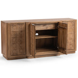 Cleveland 4 Door Cabinet, Santy Taupe-Furniture - Storage-High Fashion Home