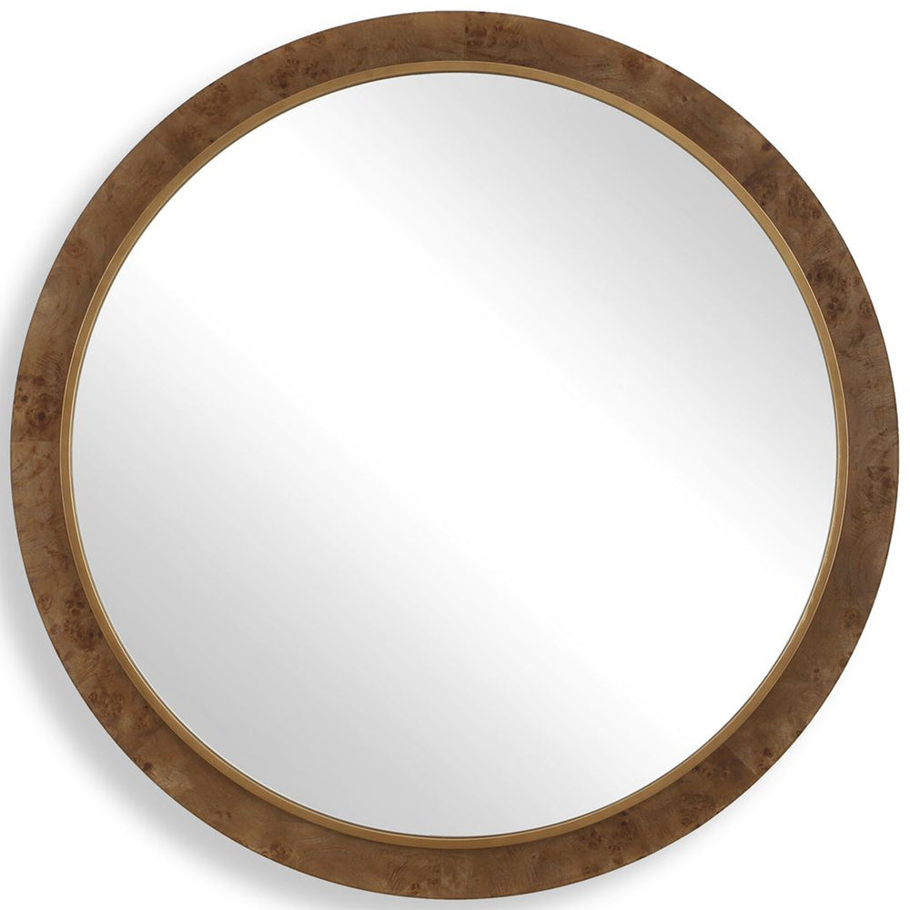 Cleveland Round Mirror, Brown