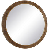 Cleveland Round Mirror, Brown