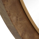 Cleveland Round Mirror, Brown