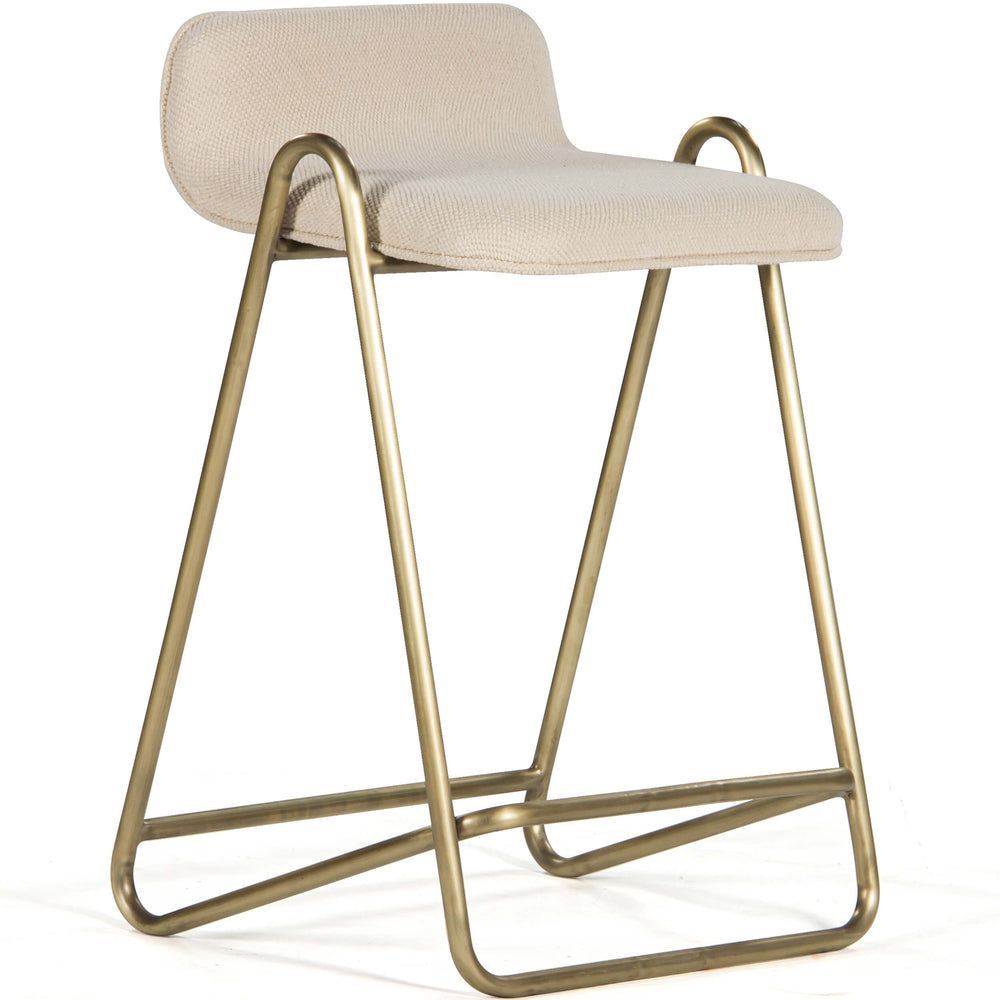 Clipper Counter Stool, Antique Brass