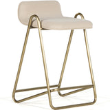Clipper Counter Stool, Antique Brass