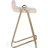 Clipper Counter Stool, Antique Brass