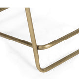 Clipper Counter Stool, Antique Brass