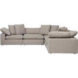 Cloud 5 Piece Sectional, Nomad Stone