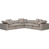 Cloud 5 Piece Sectional, Nomad Stone