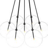 Cloud 7 Globe Chandelier, Clear Glass/Black Gunmetal by Four Hands-Lighting-High Fashion Home
