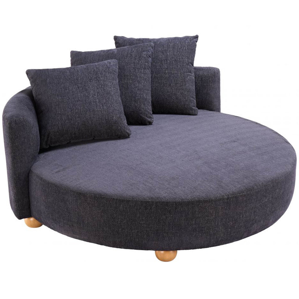 Cloud Round Chaise Lounge, Black