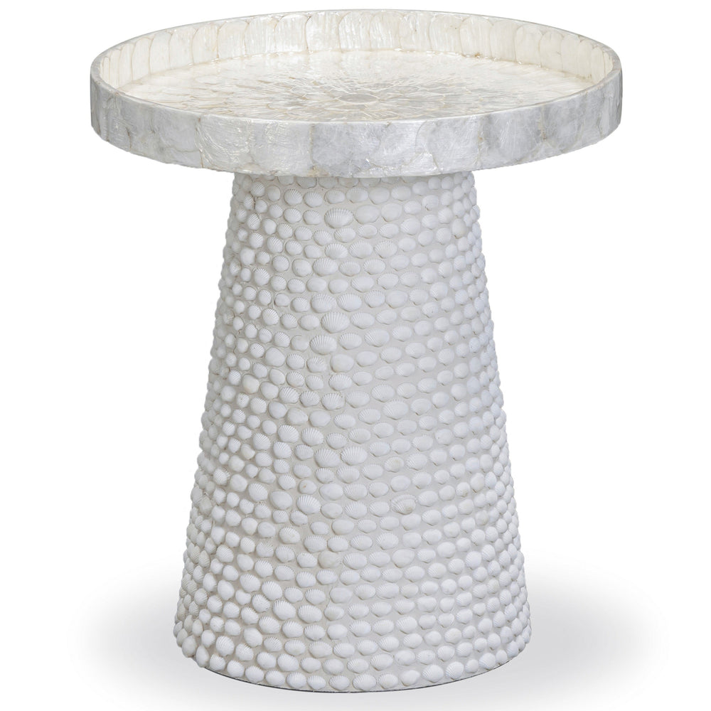 Coast Round Side Table, Pearl-Furniture - Accent Tables-High Fashion Home