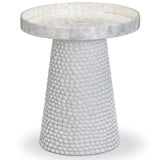 Coast Round Side Table, Pearl-Furniture - Accent Tables-High Fashion Home