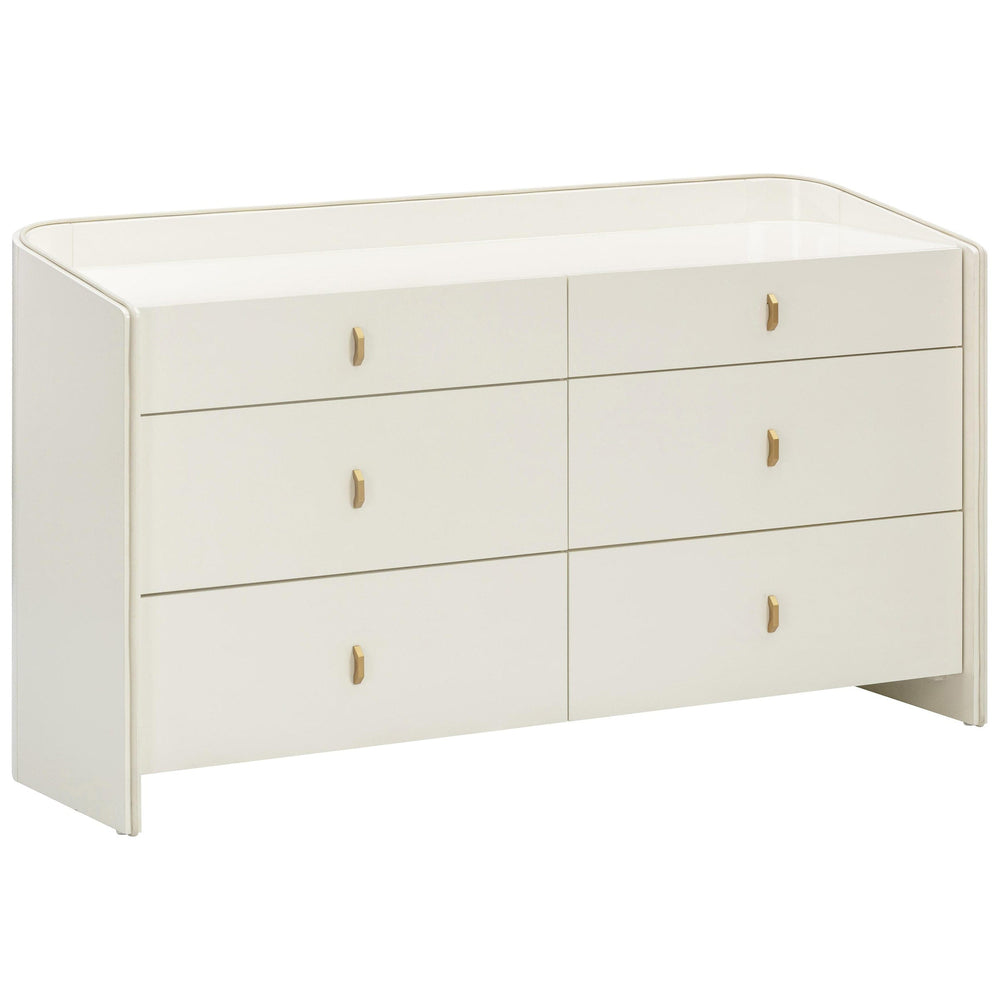 Collins 6 Drawer Dresser, Cream-Furniture - Storage-High Fashion Home