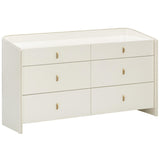 Collins 6 Drawer Dresser, Cream-Furniture - Storage-High Fashion Home