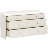 Collins 6 Drawer Dresser, Cream-Furniture - Storage-High Fashion Home