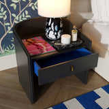 Collins Nightstand, Black-Furniture - Bedroom-High Fashion Home