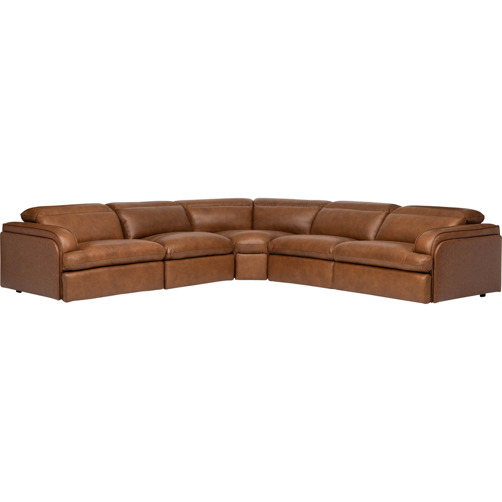 Colsen 5 Piece Power Sectional, Finch Toffee-Furniture - Sofas-High Fashion Home