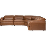 Colsen 5 Piece Power Sectional, Finch Toffee-Furniture - Sofas-High Fashion Home