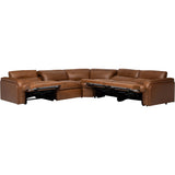 Colsen 5 Piece Power Sectional, Finch Toffee-Furniture - Sofas-High Fashion Home
