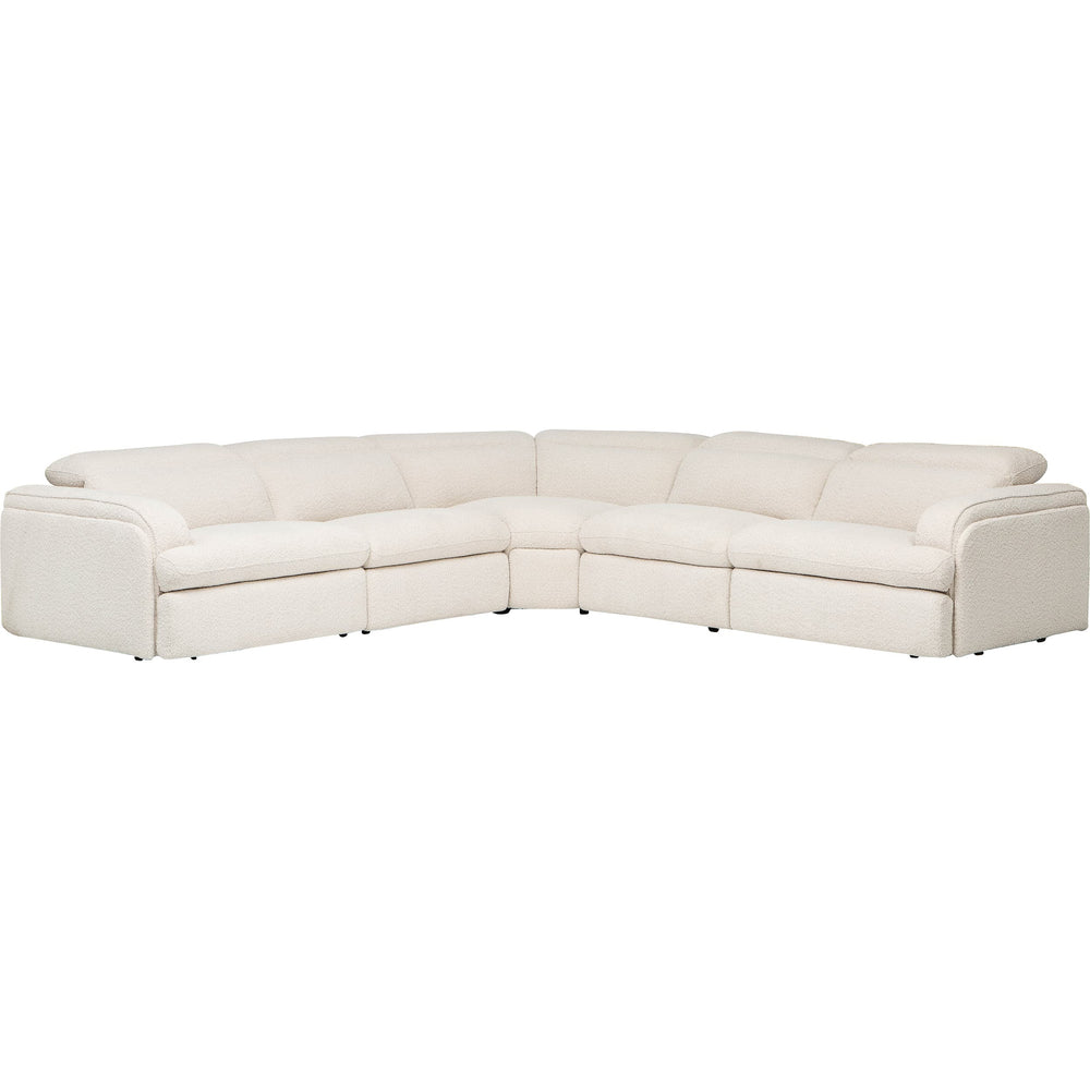 Colsen 5 Piece Power Sectional, Yara Sand-Furniture - Sofas-High Fashion Home