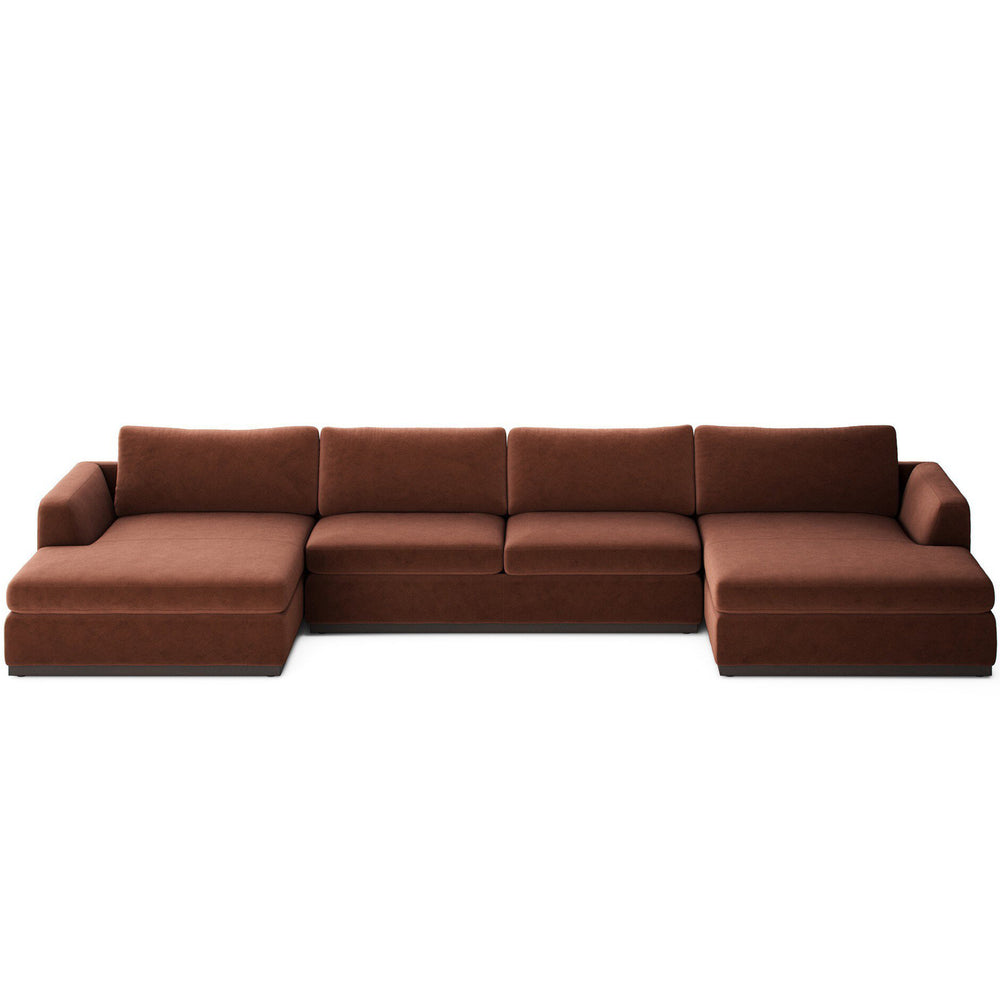 Colt 3-Piece U Sectional, Surrey Auburn by Four Hands
