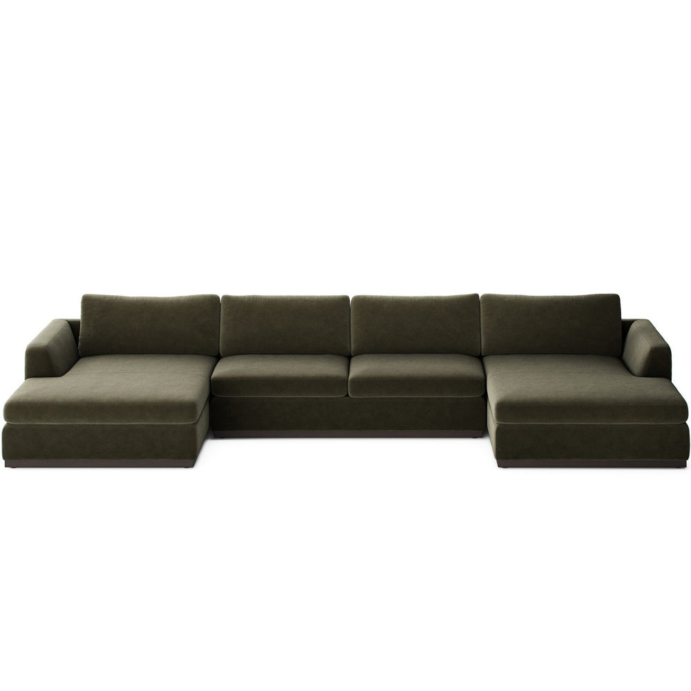 Colt 3-Piece U Sectional, Surrey Olive by Four Hands