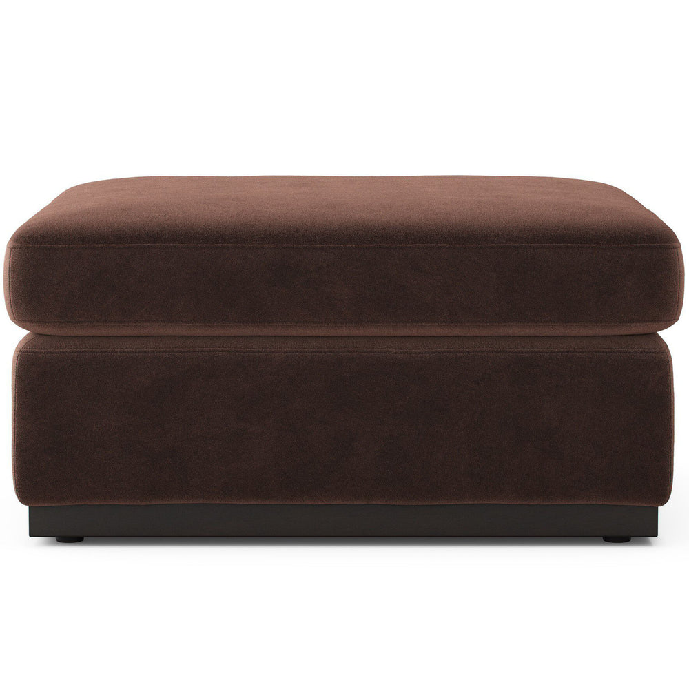 Colt Ottoman, Surrey Cocoa by Four Hands-Furniture - Benches-High Fashion Home