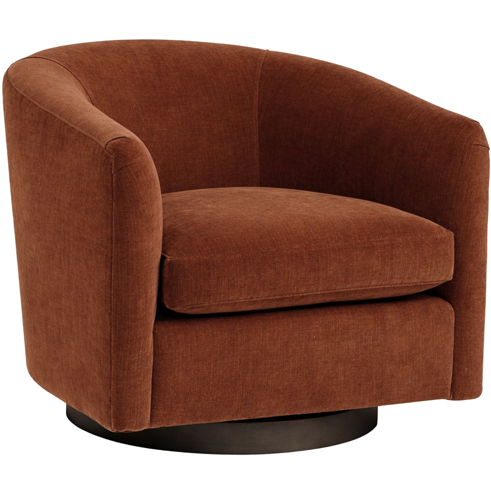 Coltrane Swivel Chair, Athens Sienna