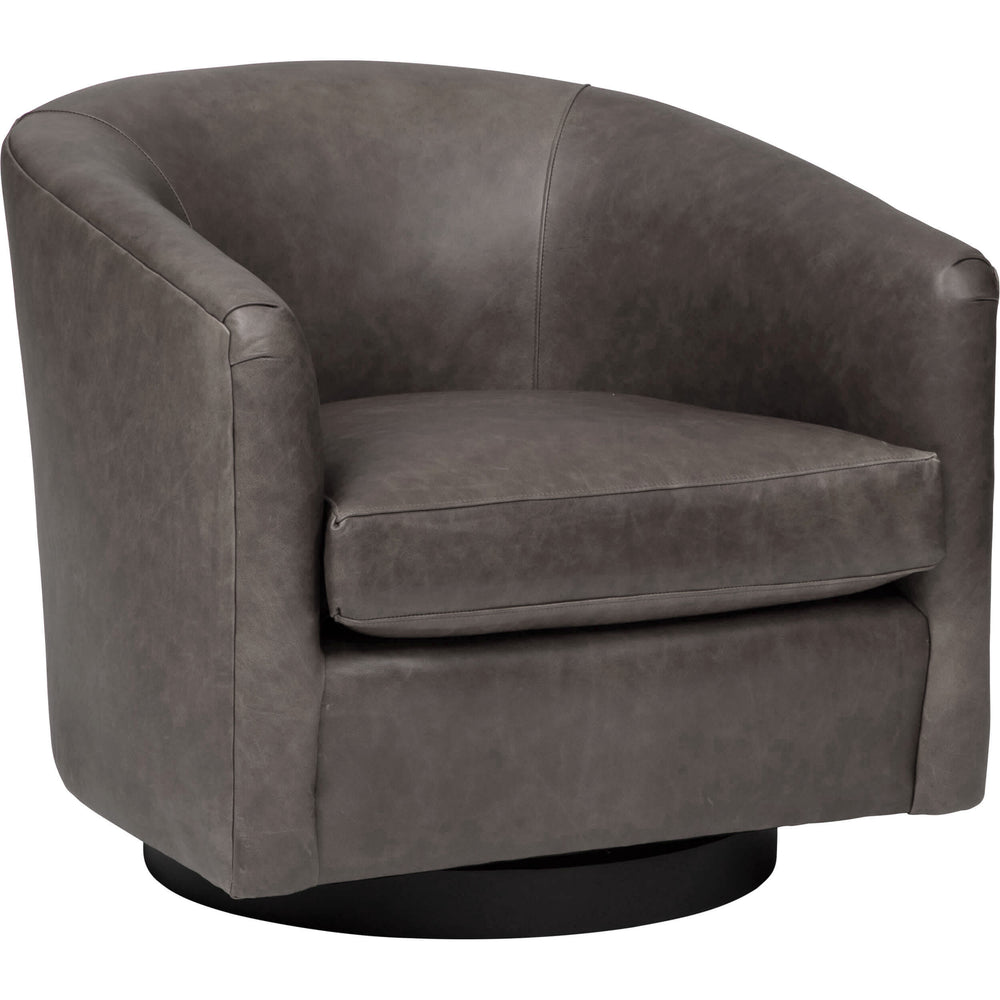 Coltrane Swivel Chair, Laguna Dove
