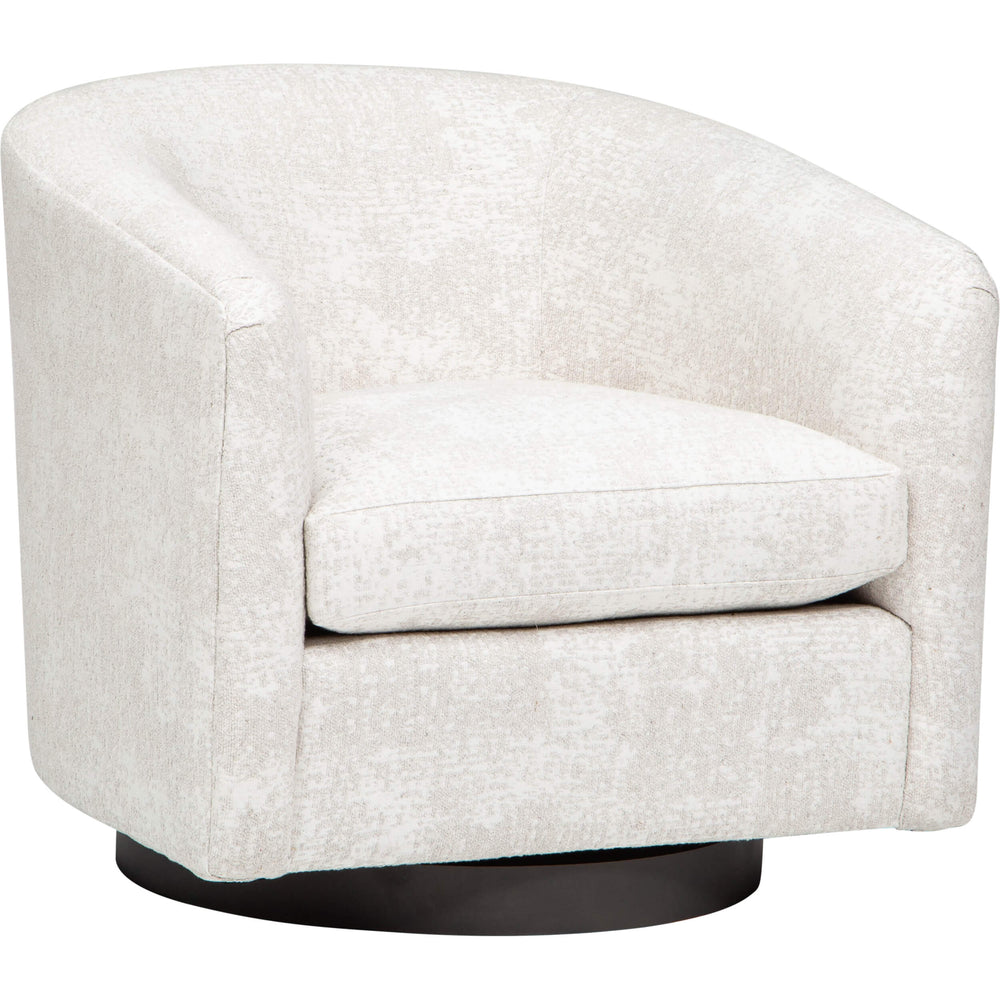 Coltrane Swivel Chair, Positano Oyster-Furniture - Chair-High Fashion Home
