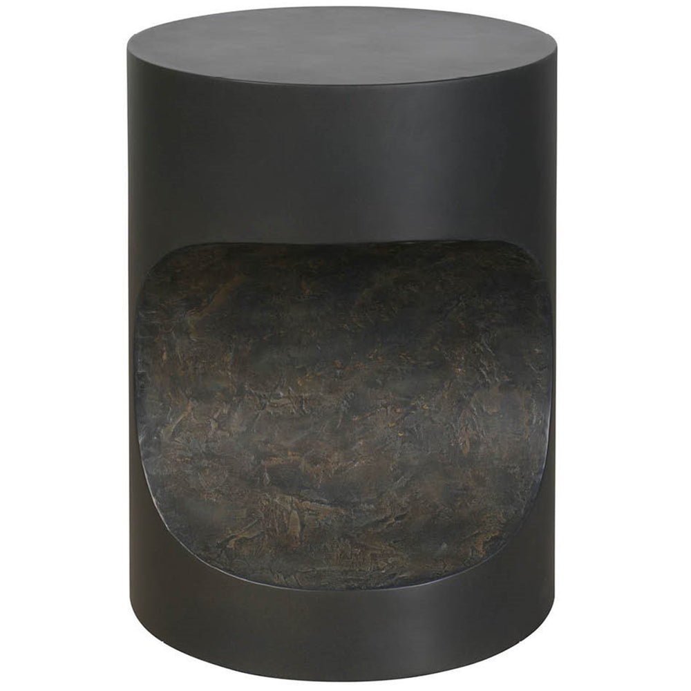 Concrete Side Table, Ash-Furniture - Accent Tables-High Fashion Home