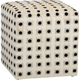 Contempo Domino Ottoman, Onyx-Furniture-High Fashion Home