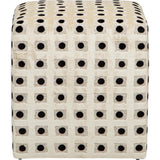 Contempo Domino Ottoman, Onyx-Furniture-High Fashion Home