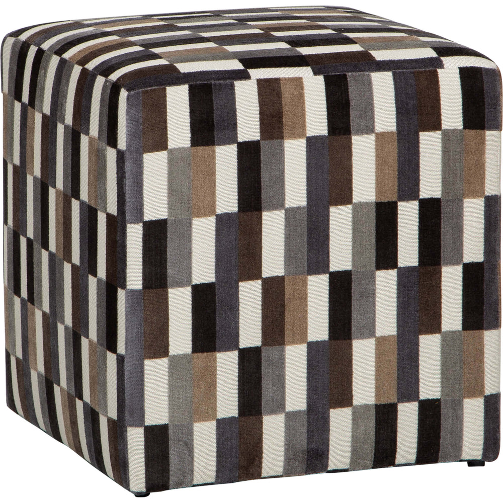 Contempo Mod Ottoman, Granite-Furniture-High Fashion Home