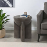 Contemporary Accent Table, Dark Grey