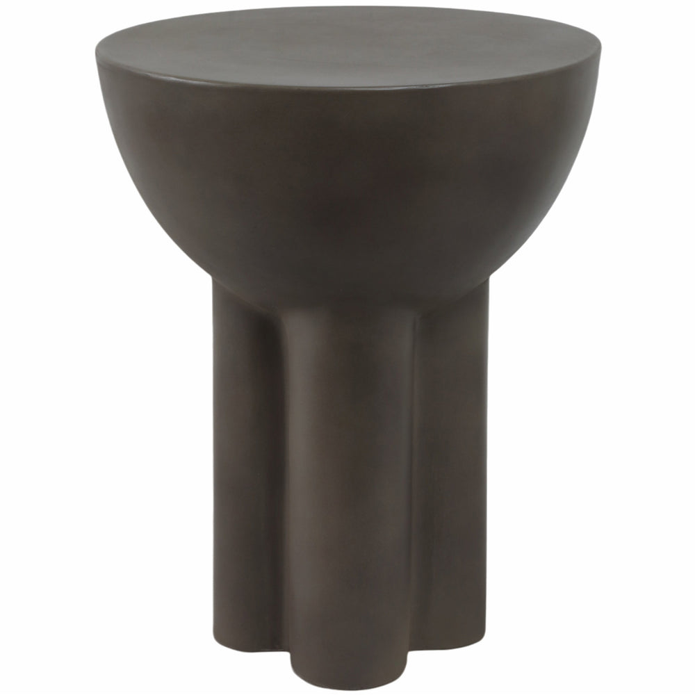 Contemporary End Table, Dark Grey