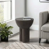 Contemporary End Table, Dark Grey