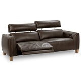Conway Leather Power Recliner Sofa, Brown-Furniture - Sofas-High Fashion Home