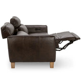 Conway Leather Power Recliner Sofa, Brown-Furniture - Sofas-High Fashion Home