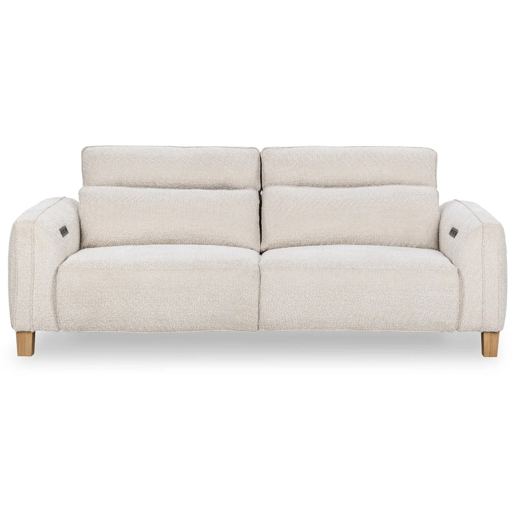 Conway Power Recliner Sofa, Ivory-Furniture - Sofas-High Fashion Home