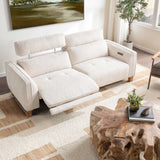 Conway Power Recliner Sofa, Ivory-Furniture - Sofas-High Fashion Home