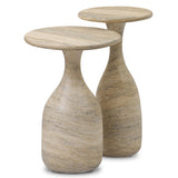 Cora Nesting End Tables, Textured Sandy Grey, Set of 2 by Four Hands