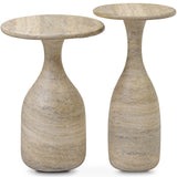 Cora Nesting End Tables, Textured Sandy Grey, Set of 2 by Four Hands