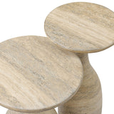 Cora Nesting End Tables, Textured Sandy Grey, Set of 2 by Four Hands