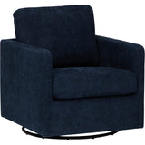 Cora Swivel Chair, Helio Midnight-Furniture - Chairs-High Fashion Home