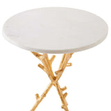 Coral Tripod Side Table, Gold