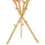 Coral Tripod Side Table, Gold